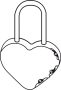 Stanley szív alakú lakat (S742-065)