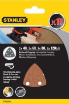   Stanley Delta csiszolópapír 10x 40 / 60 / 80 / 120g  (STA32348-XJ)